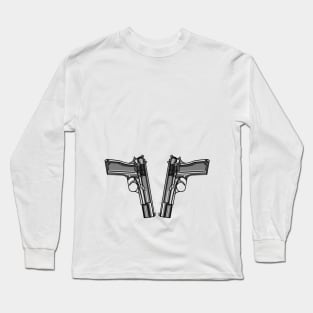 Pistol Hip Tattoo Long Sleeve T-Shirt